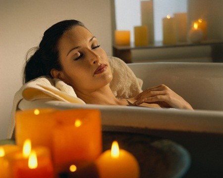 ideas para un baño romántico