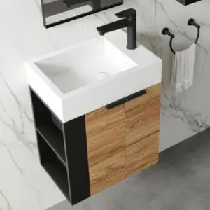 muebles bano chic 300x300 - Cómo decorar un cuarto de baño pequeño y alargado??