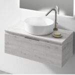 Mueble de baño minimalista Roble Blanco