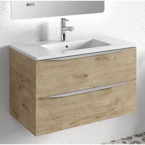 Mueble de baño moderno landes roble