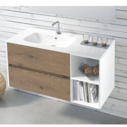 Mueble de baño de diseño Easy Abierto Nogal