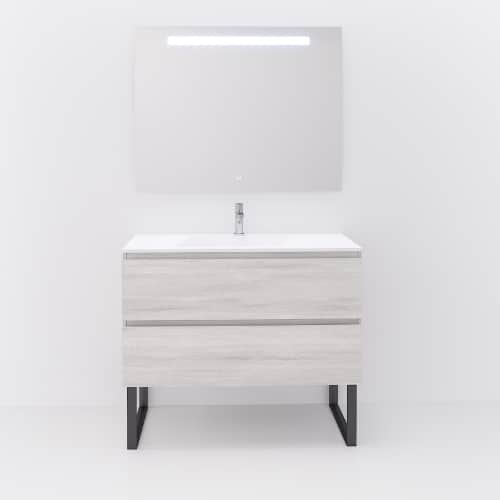 Muebles de baño fondo reducido Aqualia estilo nórdico - Muebles baño.