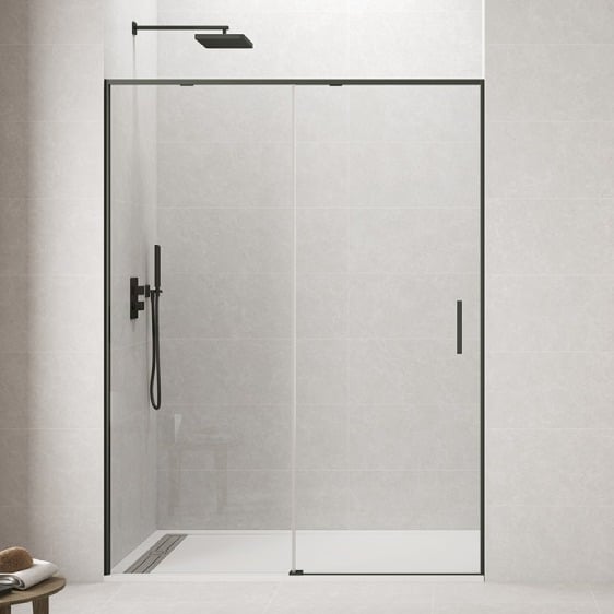 M20705 Columna de ducha sin grifo, sistema de ducha cuadrado con inversor,  manguera de ducha, barra de ducha ajustable y soporte, cromo
