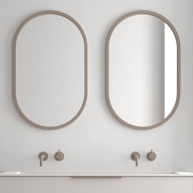 Anillo duro parque montaje Espejo de baño Ovalado Cerdeña - Comprar espejos de baño.