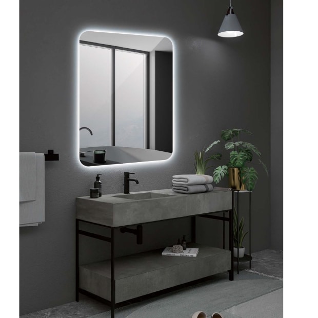 Espejo rectangular con luz LED frontal modelo Barcelona 60x80cm